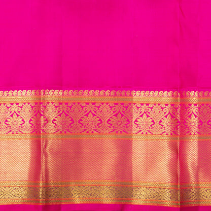 Green And Pink Kanchipuram Silk Saree For Festive Wear PV NYC 1355