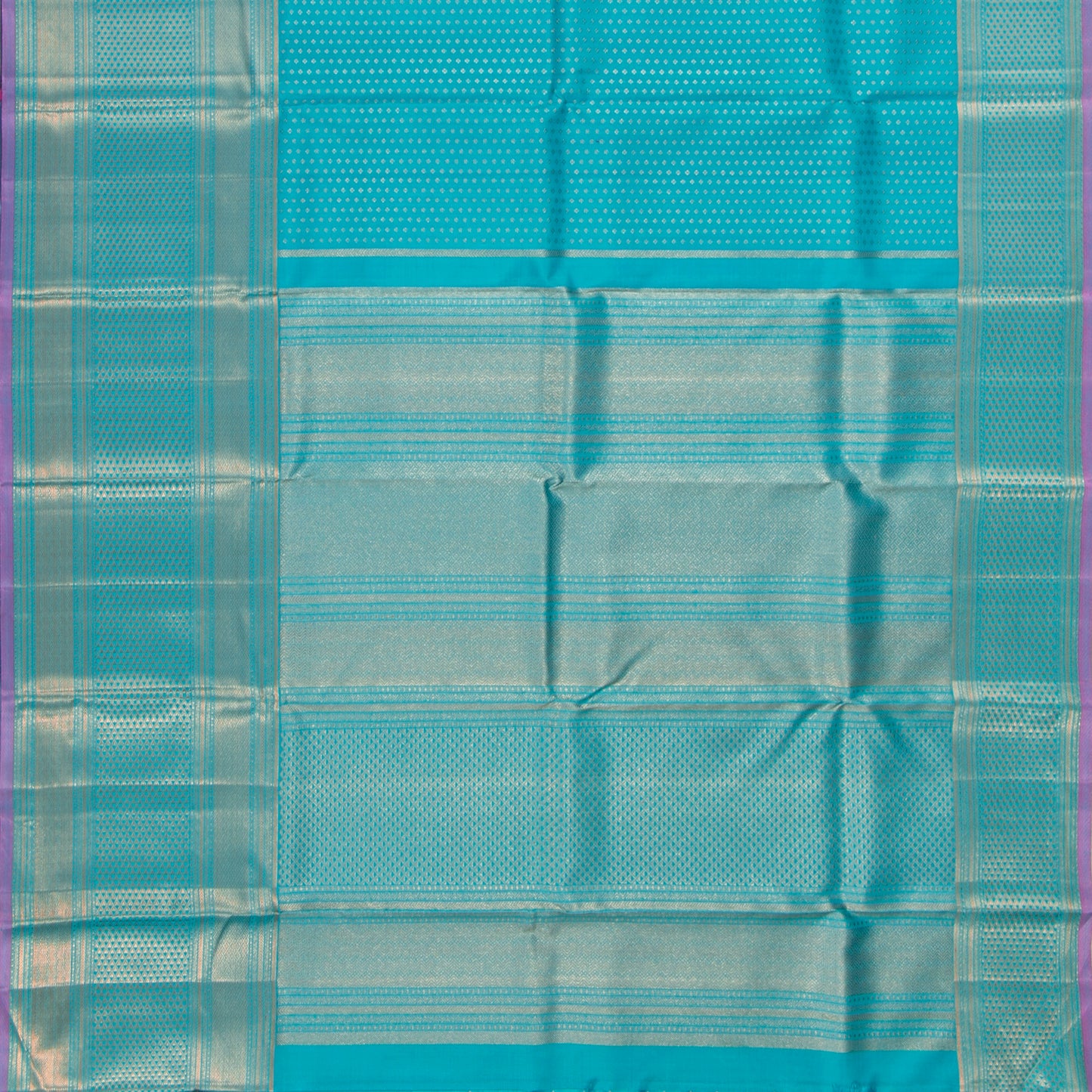 Blue Kanchipuram Silk Saree For Wedding Wear PV NYC 1373