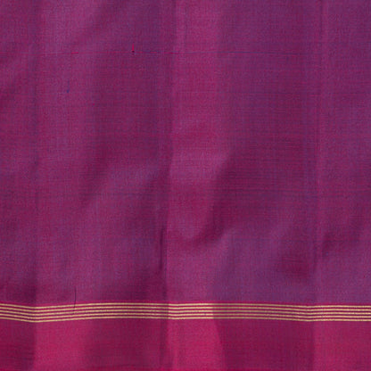 Bottle Green And Purple Dual Tone Kanchipuram Silk Saree Light Weight For Festive Wear PV MEN 134