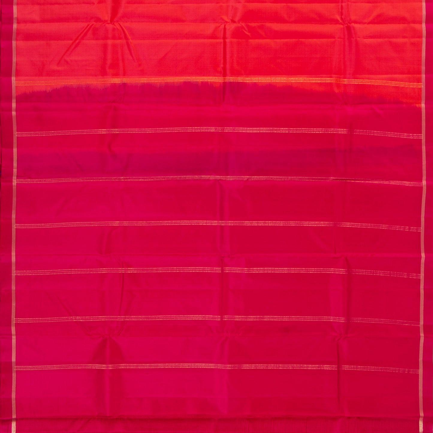 Orange And Pink Dual Shade Kanchipuram Silk Saree Light Weight For Office Wear PV MEN 135