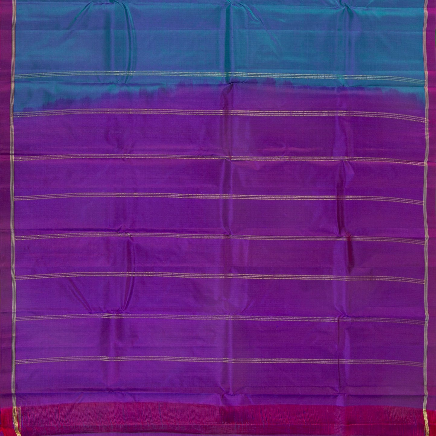 Blue And Purple Dual Tone Kanchipuram Silk Saree Light Weight For Festive Wear PV MEN 133