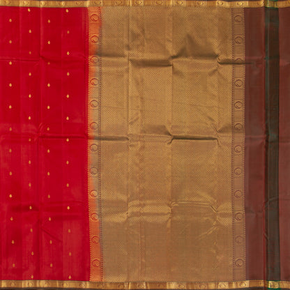Red And Brown Kanchipuram Silk Saree Light Weight For Festive Wear PV MEN 150