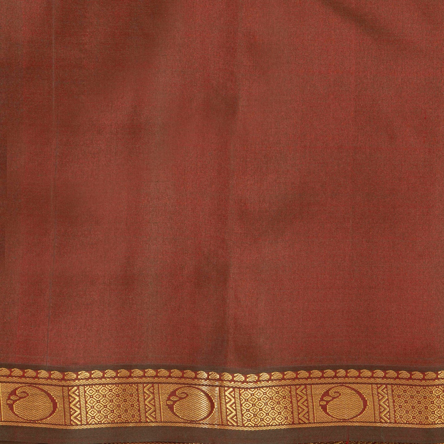 Red And Brown Kanchipuram Silk Saree Light Weight For Festive Wear PV MEN 150