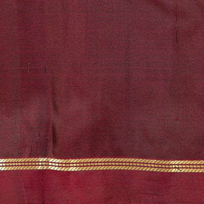 Green And Maroon Kanchipuram Silk Saree For Festive Wear PV MEN 116