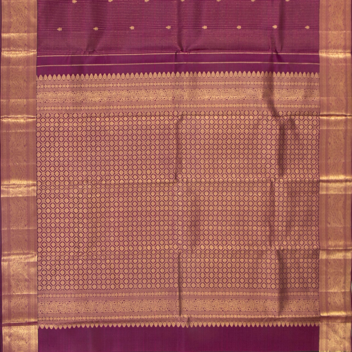 Byzantium Purple Kanchipuram Silk Saree For Wedding Wear PV MEN 269