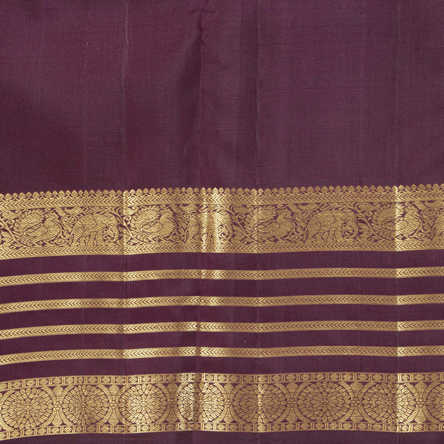 Red And Plum Purple Kanchipuram Silk Saree For Wedding Wear PV MEN 263