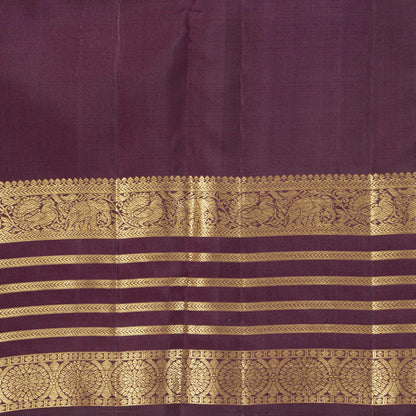 Red And Plum Purple Kanchipuram Silk Saree For Wedding Wear PV MEN 263