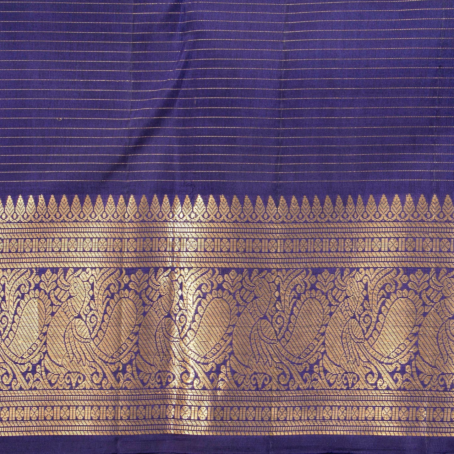 Green And Cobalt Blue Kanchipuram Silk Saree For Bridal Wear PV MEN 262