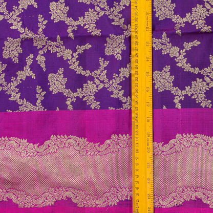 Purple And Pink Kanchipuram Silk Saree For Festive Wear PV MEN 306