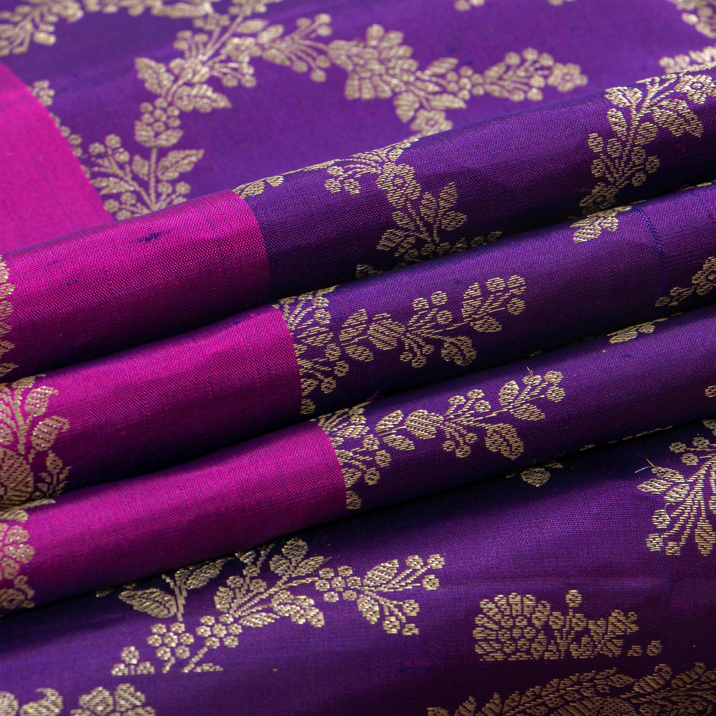 Purple And Pink Kanchipuram Silk Saree For Festive Wear PV MEN 306