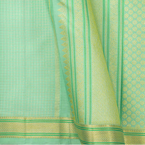 Green Half And Half Kanchipuram Silk Saree For Bridal Wear PV NYC 1371