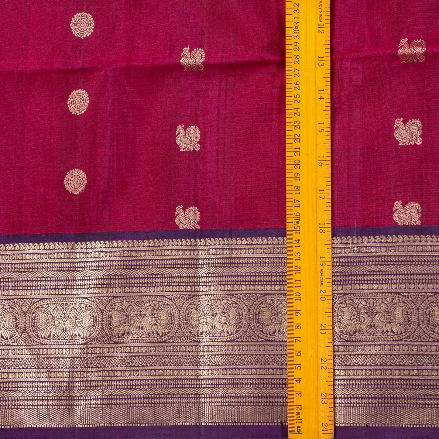 Pink And Purple Kanchipuram Silk Saree For Festive Wear PV MEN 307