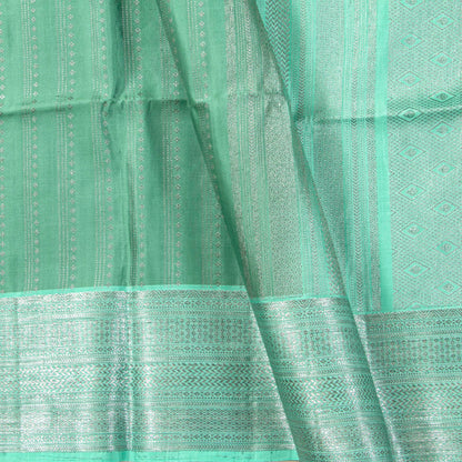 Pastel Green Kanchipuram Silk Saree For Festive Wear PV MEN 305