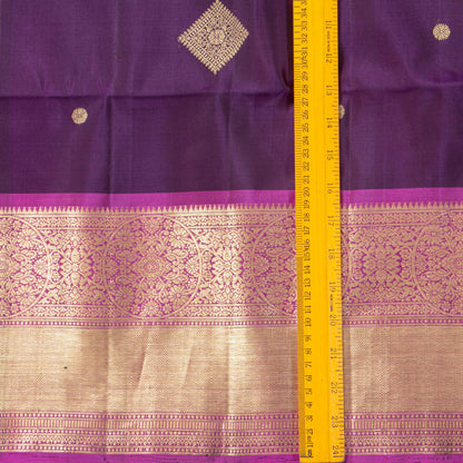 Purple And Pink Kanchipuram Silk Saree For Bridal Wear PV MEN 304