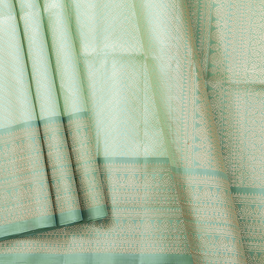 Pastel Blue Kanchipuram Silk Saree For Festive Wear PV MEN 308