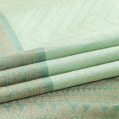 Pastel Blue Kanchipuram Silk Saree For Festive Wear PV MEN 308