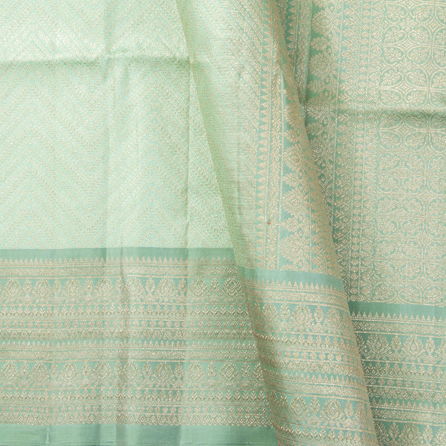 Pastel Blue Kanchipuram Silk Saree For Festive Wear PV MEN 308