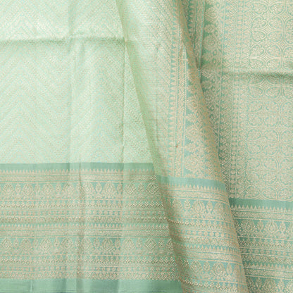 Pastel Blue Kanchipuram Silk Saree For Festive Wear PV MEN 308