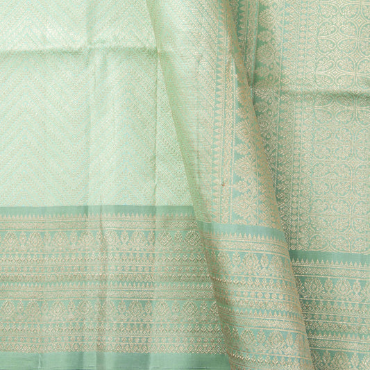 Pastel Blue Kanchipuram Silk Saree For Festive Wear PV MEN 308