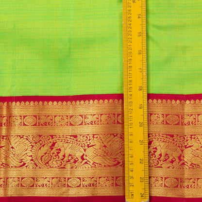 Green And Red Kanchipuram Silk Saree For Festive Wear PV NYC 1731