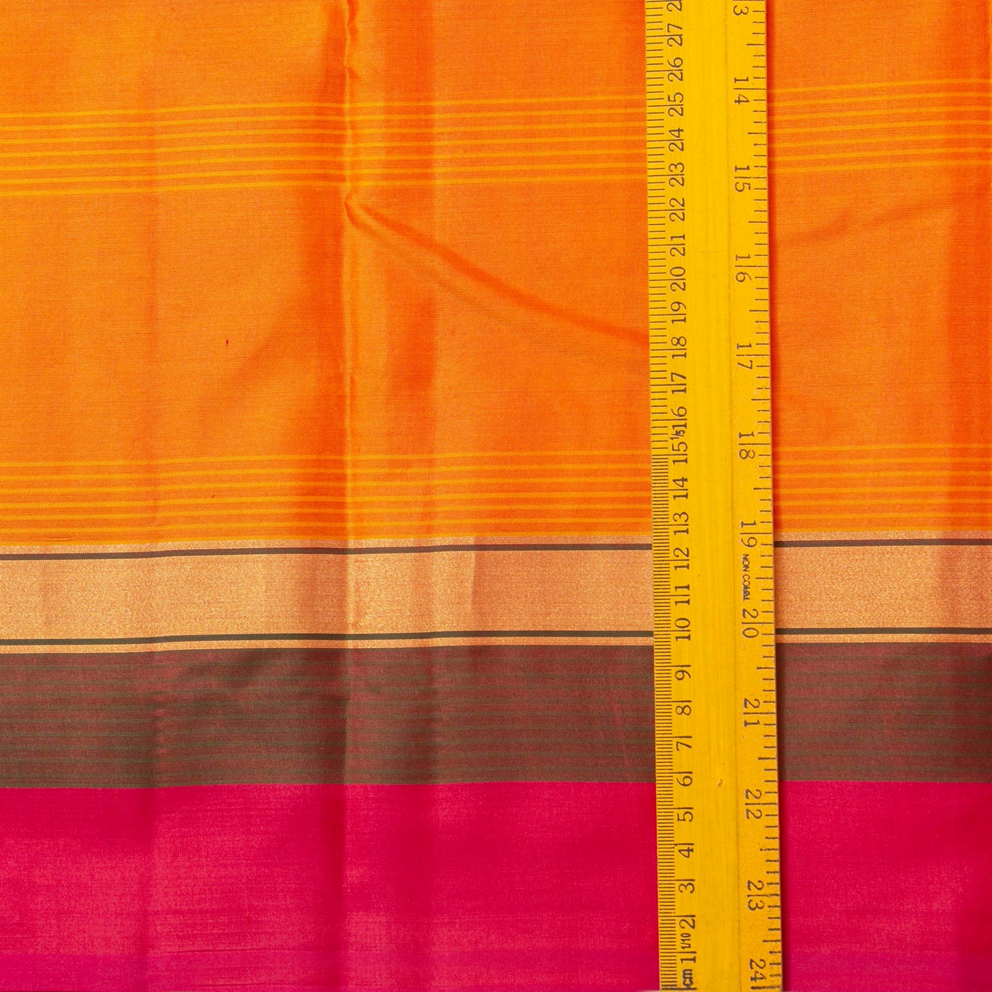 Yellow And Pink Kanchipuram Silk Saree Light Weight For Festive Wear PV MEN 110