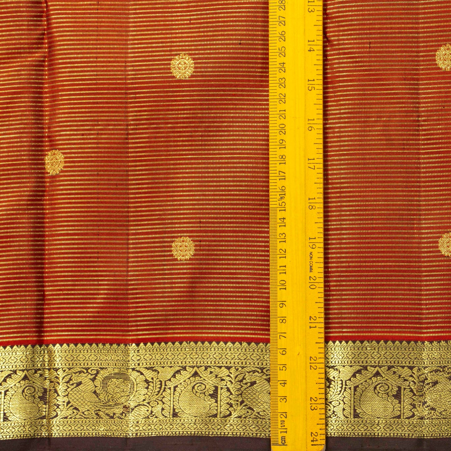 Rust And Brown Kanchipuram Silk Saree For Festive Wear PV MEN 264