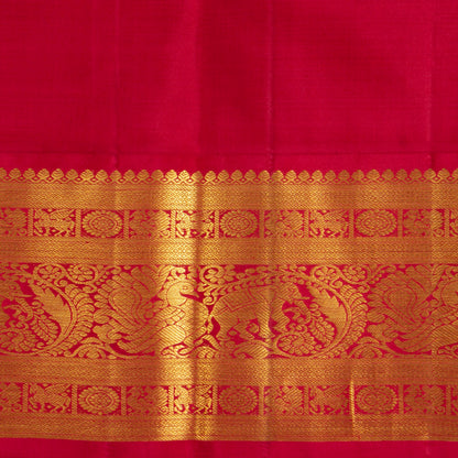 Green And Red Kanchipuram Silk Saree For Festive Wear PV NYC 1731