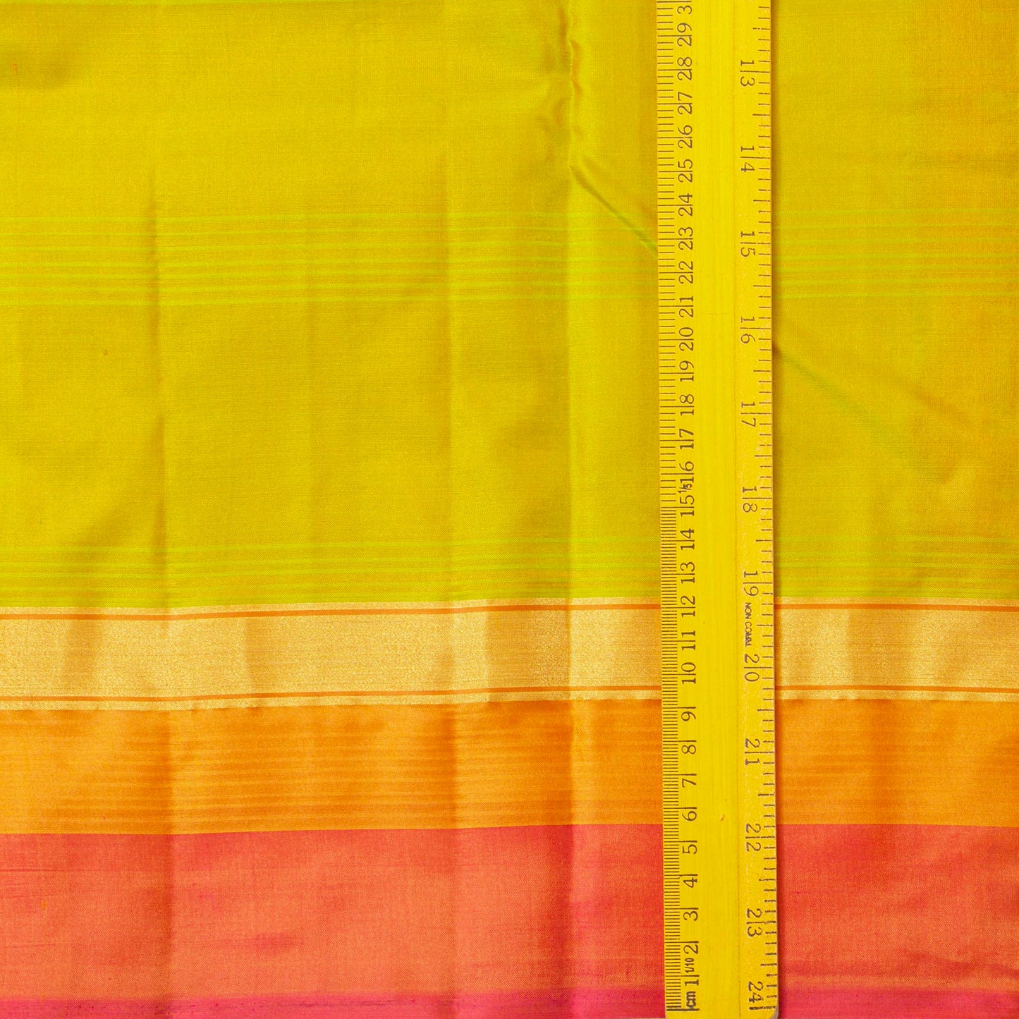 Green And Orange Kanchipuram Silk Saree Light Weight For Festive Wear PV MEN 109