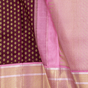 Maroon And Pink Kanchipuram Silk Saree For Bridal Wear PV NYC 1392