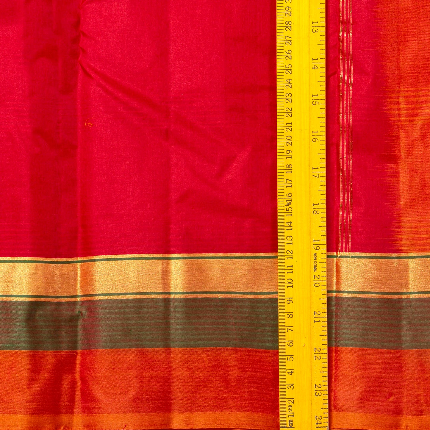 Red And Orange Kanchipuram Silk Saree Light Weight For Festive Wear PV MEN 101