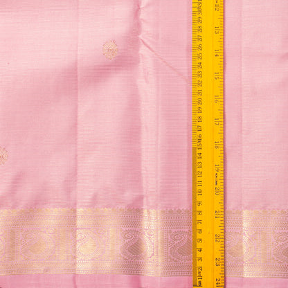 Pastel Pink Kanchipuram Silk Saree Vairaoosi For Festive Wear PV MEN 248