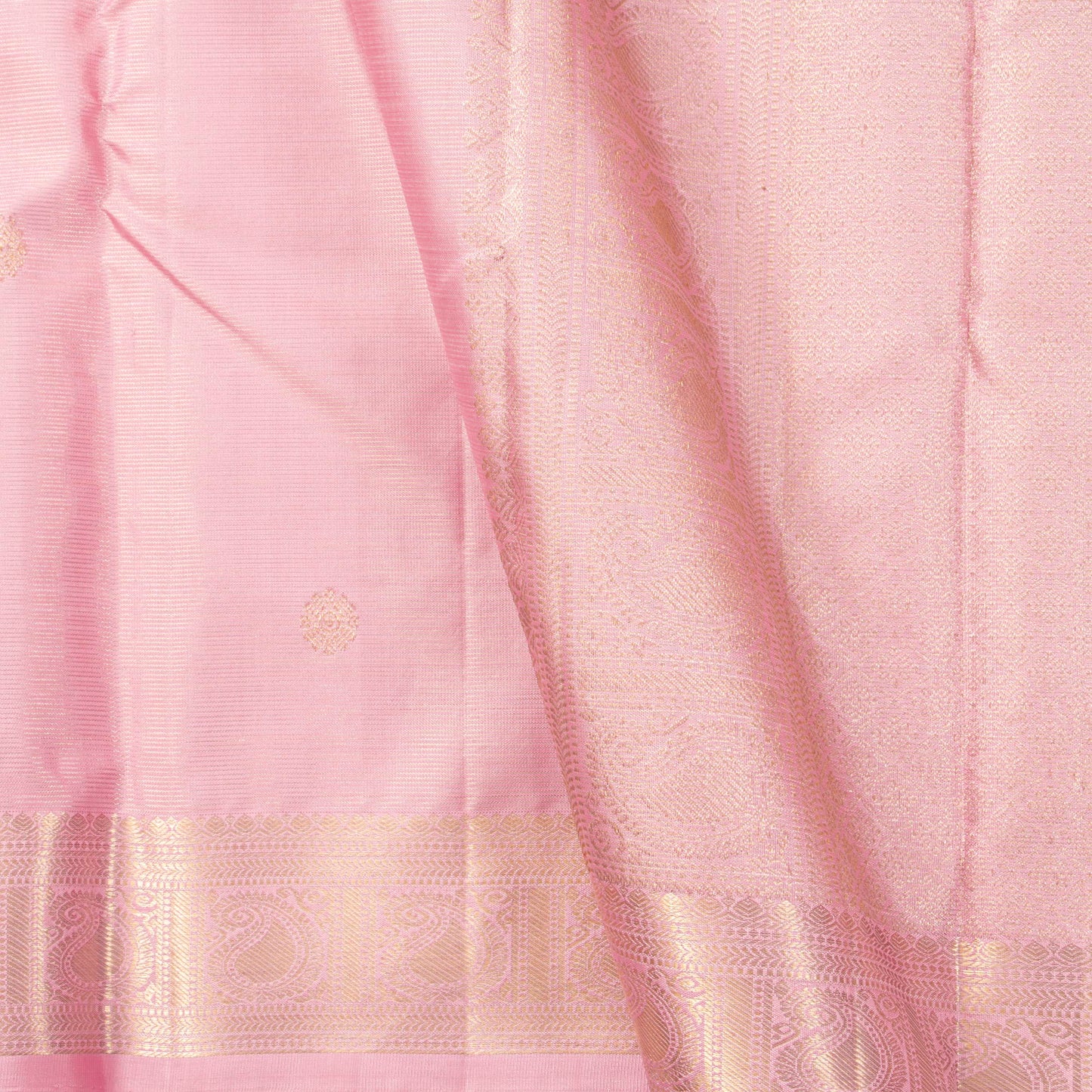 Pastel Pink Kanchipuram Silk Saree Vairaoosi For Festive Wear PV MEN 248