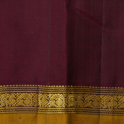Black And Maroon Kanchipuram Silk Saree For Office Wear PV NYC 1737