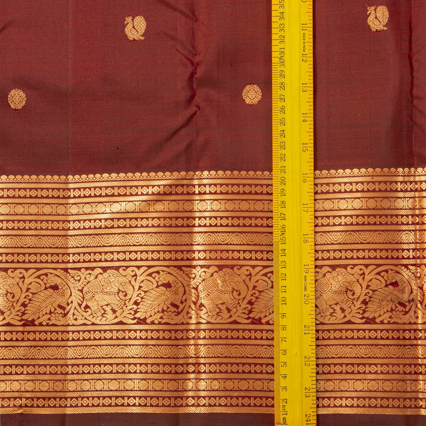 Maroon Kanchipuram Silk Saree For Festive Wear PV MEN 230