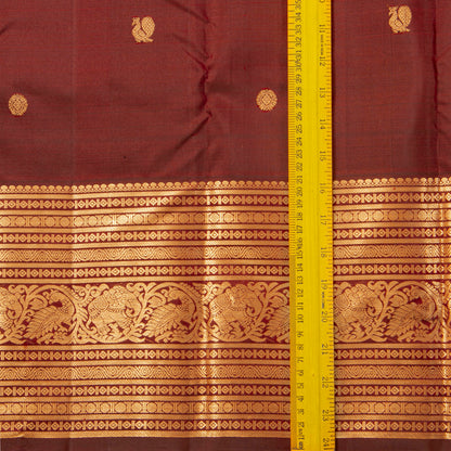 Maroon Kanchipuram Silk Saree For Festive Wear PV MEN 230