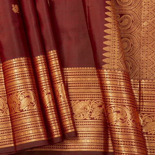 Maroon Kanchipuram Silk Saree For Festive Wear PV MEN 230