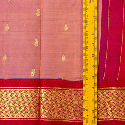 Gheva And Red Thirubuvanam Silk Saree For Festive Wear PV AN 104