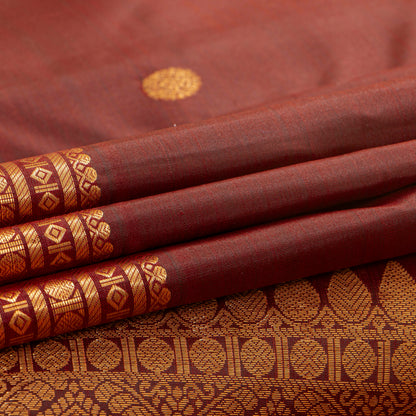 Maroon Kanchipuram Silk Saree For Festive Wear PV MEN 230