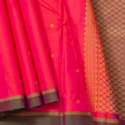 Pink Kanchipuram Silk Saree For Festive Wear PV MEN 170 - Silk Sari - Panjavarnam PV MEN 170
