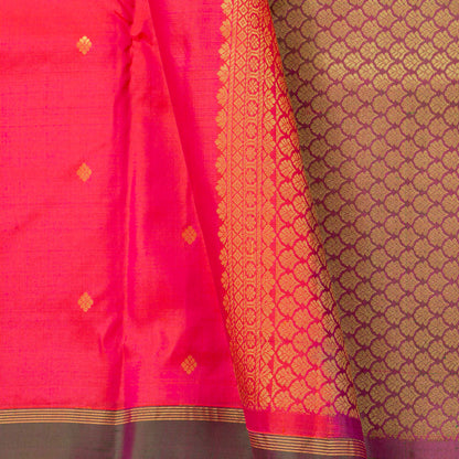 Pink Kanchipuram Silk Saree For Festive Wear PV MEN 170 - Silk Sari - Panjavarnam PV MEN 170
