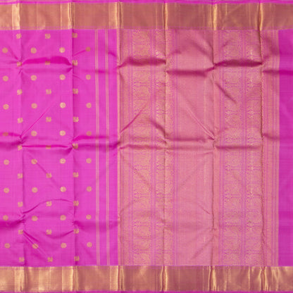Pink Kanchipuram Silk Saree With Chakram And Annam Motifs For Wedding Wear PV NYC 1671