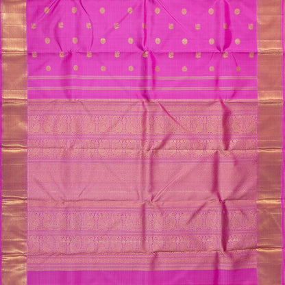 Pink Kanchipuram Silk Saree With Chakram And Annam Motifs For Wedding Wear PV NYC 1671