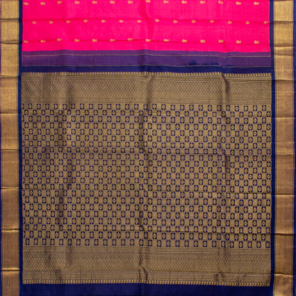 Pink And Blue Thirubuvanam Silk Saree For Festive Wear PV AN 108