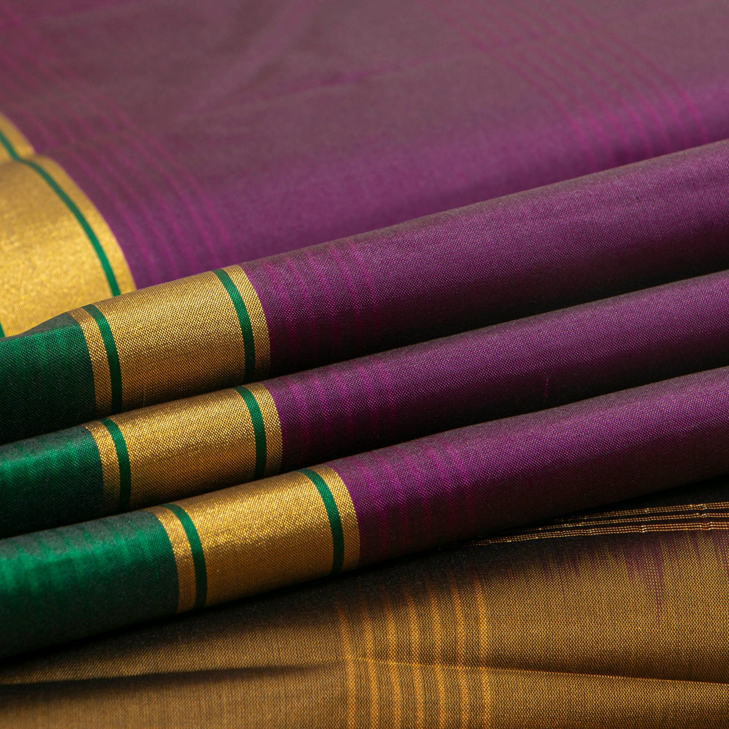 Purple Kanchipuram Silk Saree Light Weight For Festive Wear PV MEN 105 - Silk Sari - Panjavarnam PV MEN 105
