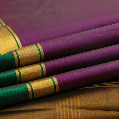 Purple Kanchipuram Silk Saree Light Weight For Festive Wear PV MEN 105 - Silk Sari - Panjavarnam PV MEN 105