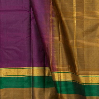 Purple Kanchipuram Silk Saree Light Weight For Festive Wear PV MEN 105 - Silk Sari - Panjavarnam PV MEN 105