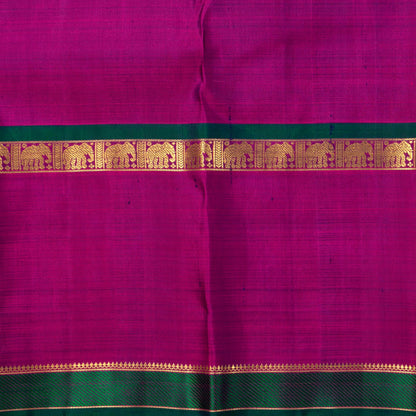 Rust And Magenta Kanchipuram Silk Saree For Festive Wear PV NYC 1648