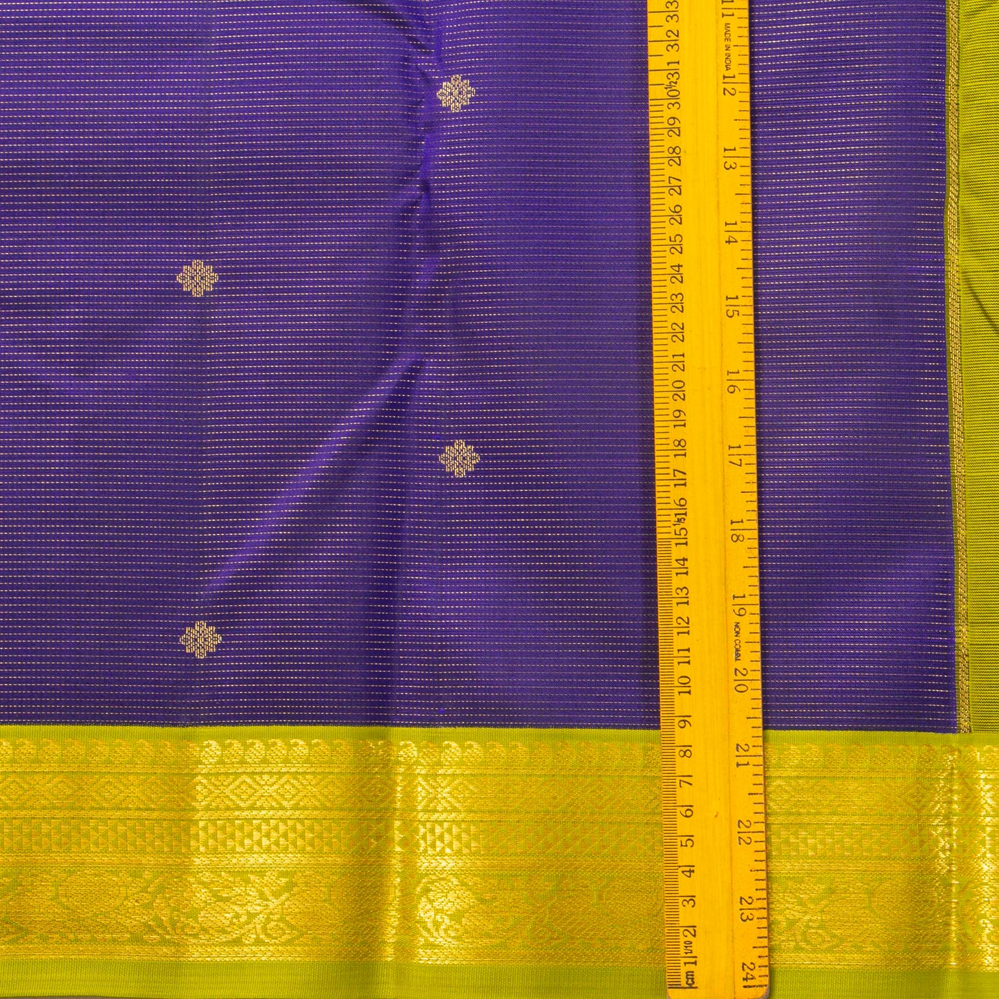 Blue And Green Kanchipuram Silk Saree Vairaoosi For Festival Wear PV MEN 128
