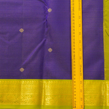 Blue And Green Kanchipuram Silk Saree Vairaoosi For Festival Wear PV MEN 128