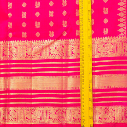 Pink Kanchipuram Silk Saree For Wedding Wear PV MEN 271